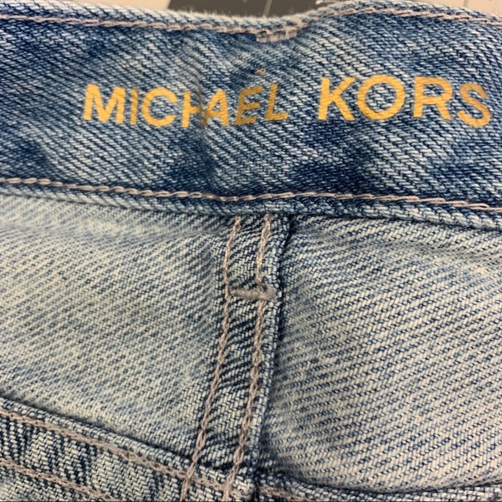 MICHAEL KORS Flounce Denim Mini Skirt, Size 14 - Picture 11 of 14
